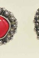 Triple Charge Red Fashion Stud Earrings - Deadwood South Boutique & Company LLC