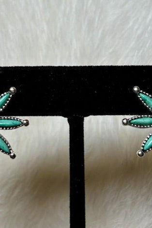 Turquoise Burst Fashion Stud Earrings - Deadwood South Boutique & Company LLC