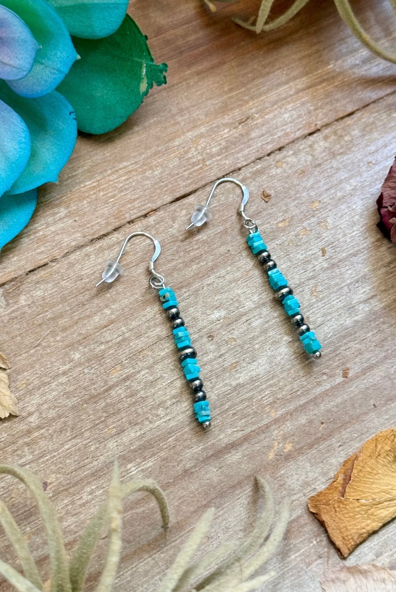 Turquoise Cube Dangle Earrings - Deadwood South Boutique & Company LLC