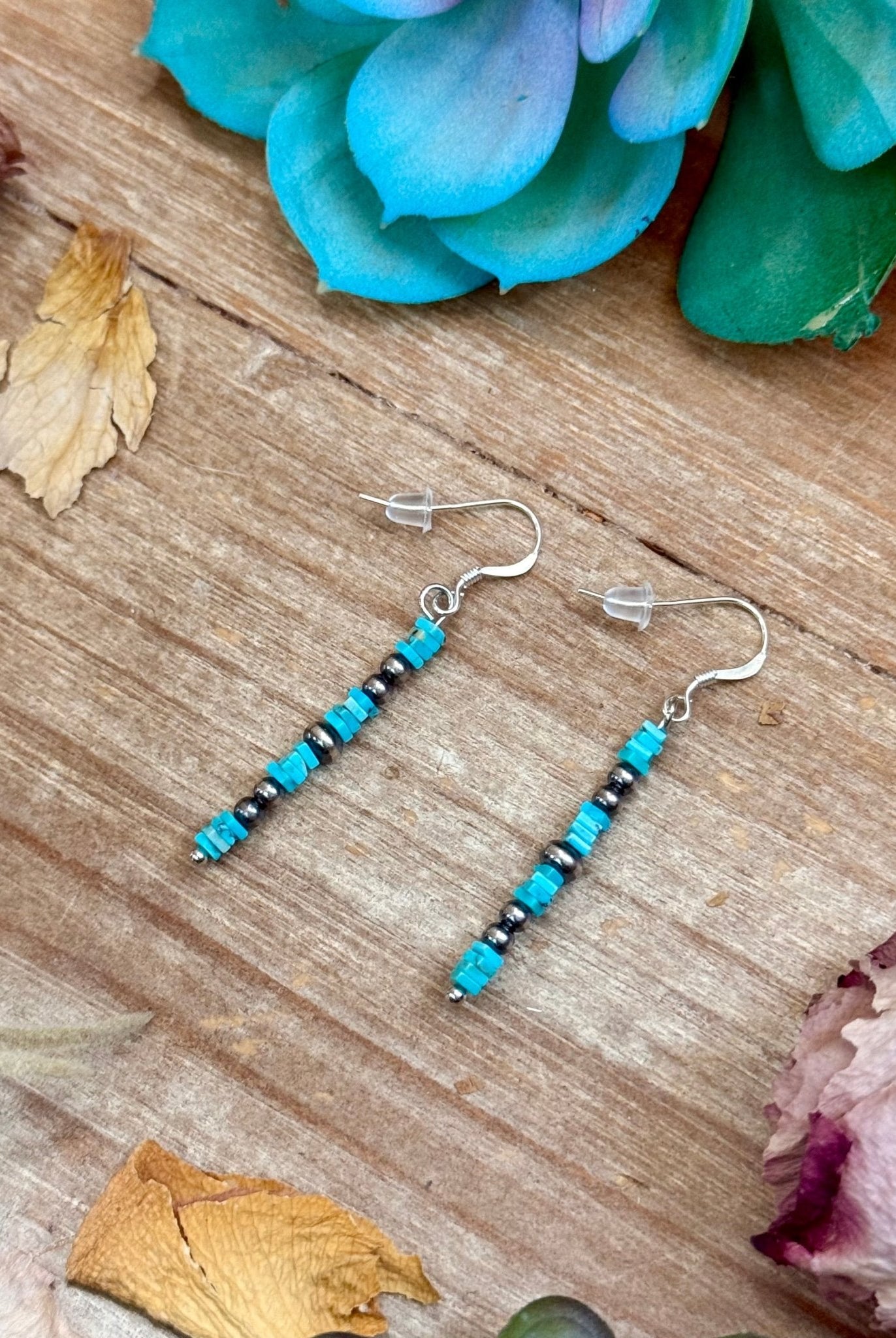 Turquoise Cube Dangle Earrings - Deadwood South Boutique & Company LLC