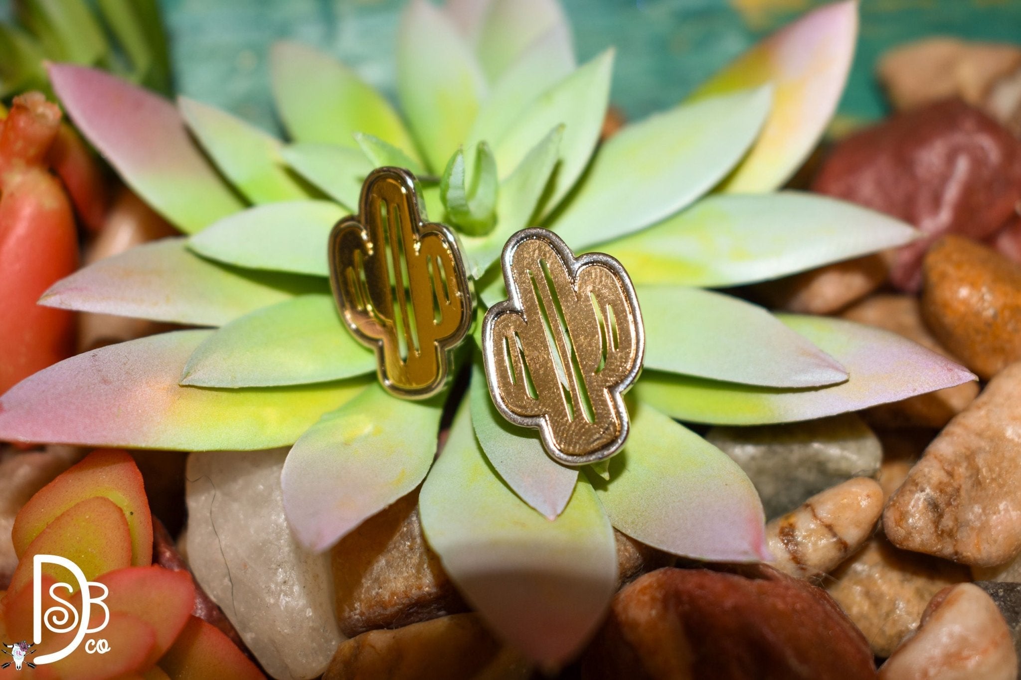 Two Tone Cactus Earrings - Deadwood South Boutique & Company LLC