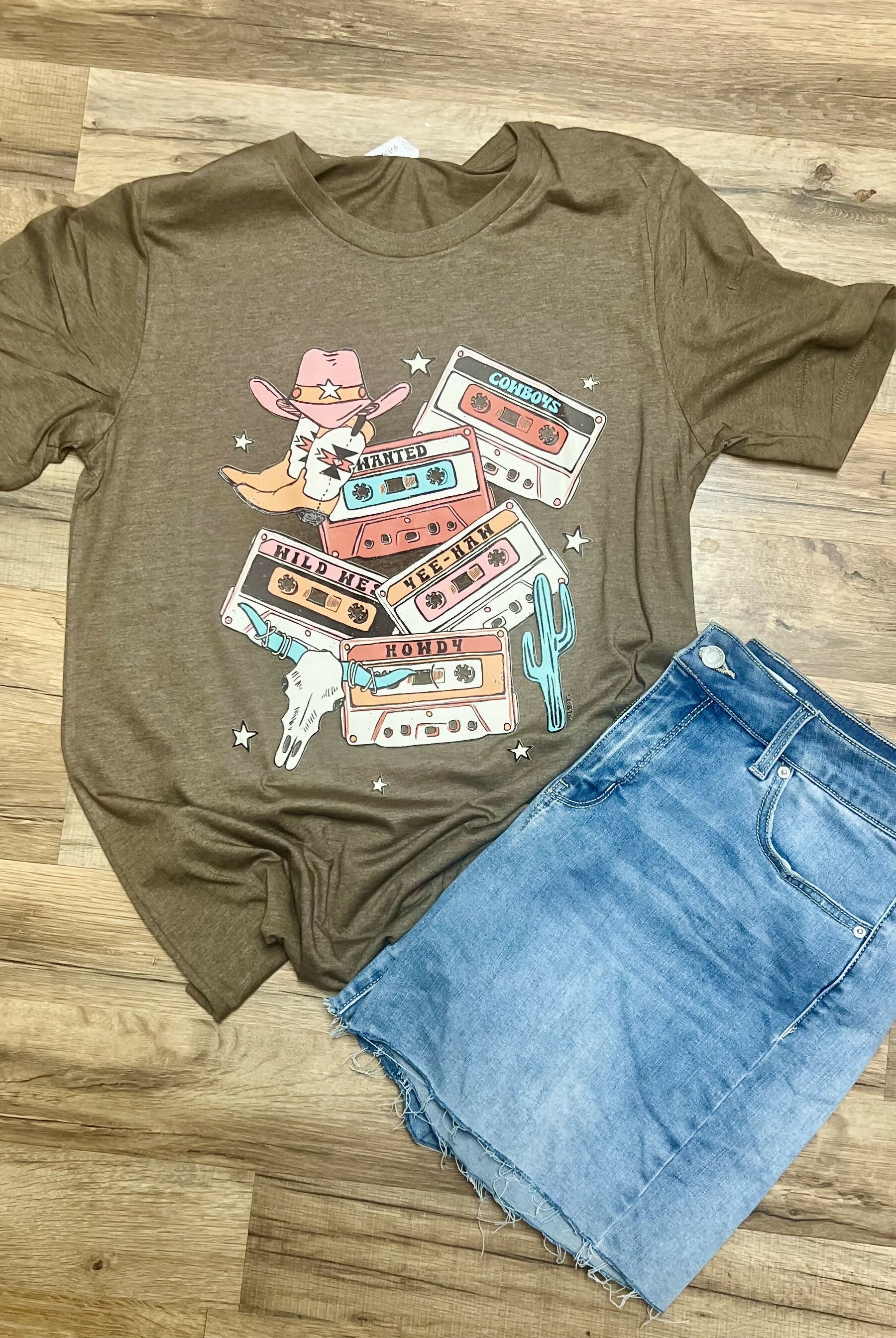 Rock & Roll Graphic Tee-Graphic Tees-Vintage Cowgirl-Deadwood South Boutique, Women's Fashion Boutique in Henderson, TX