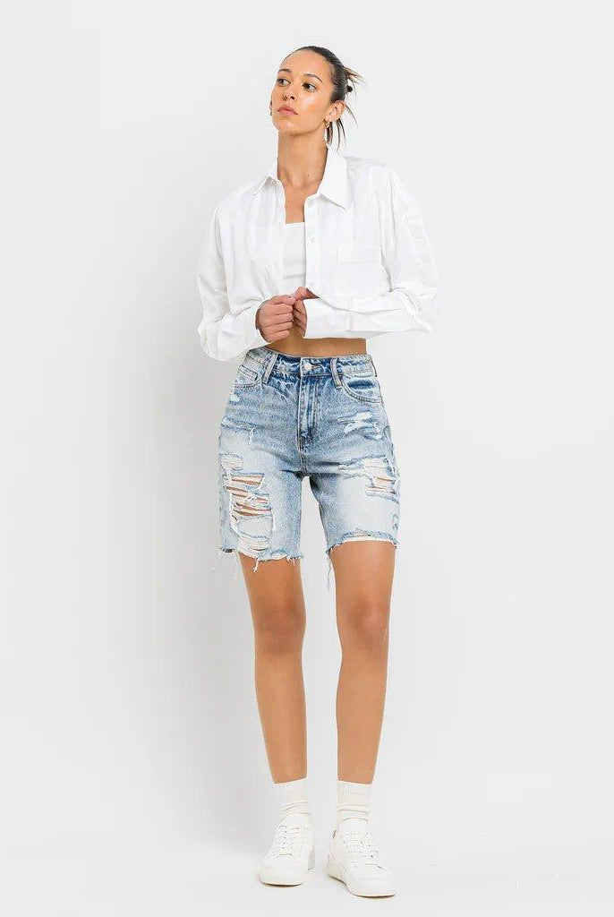 Vervet Amici High Rise Bermuda Shorts - Deadwood South Boutique & Company LLC