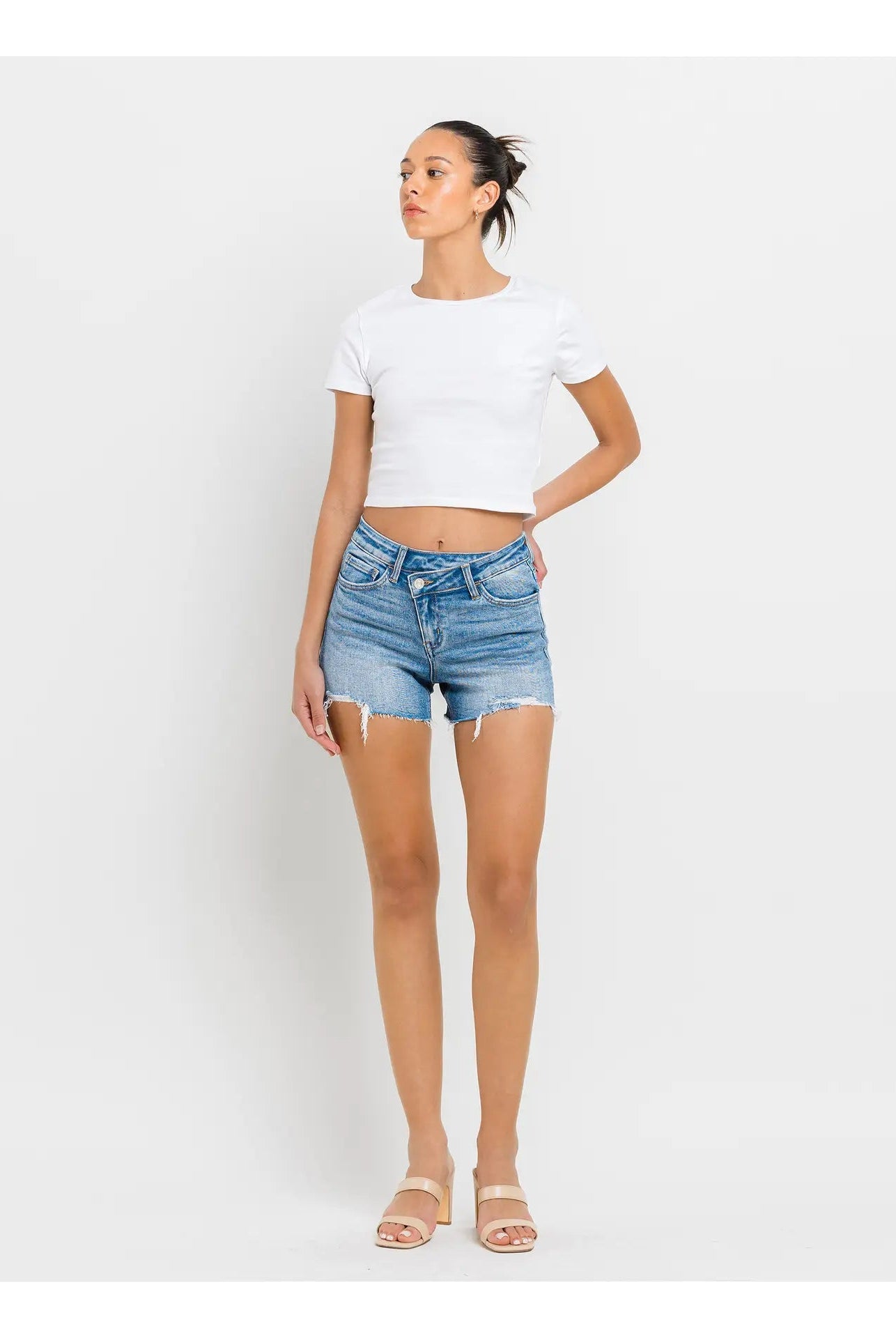 Vervet High Rise Criss Cross Shorts - Deadwood South Boutique & Company LLC