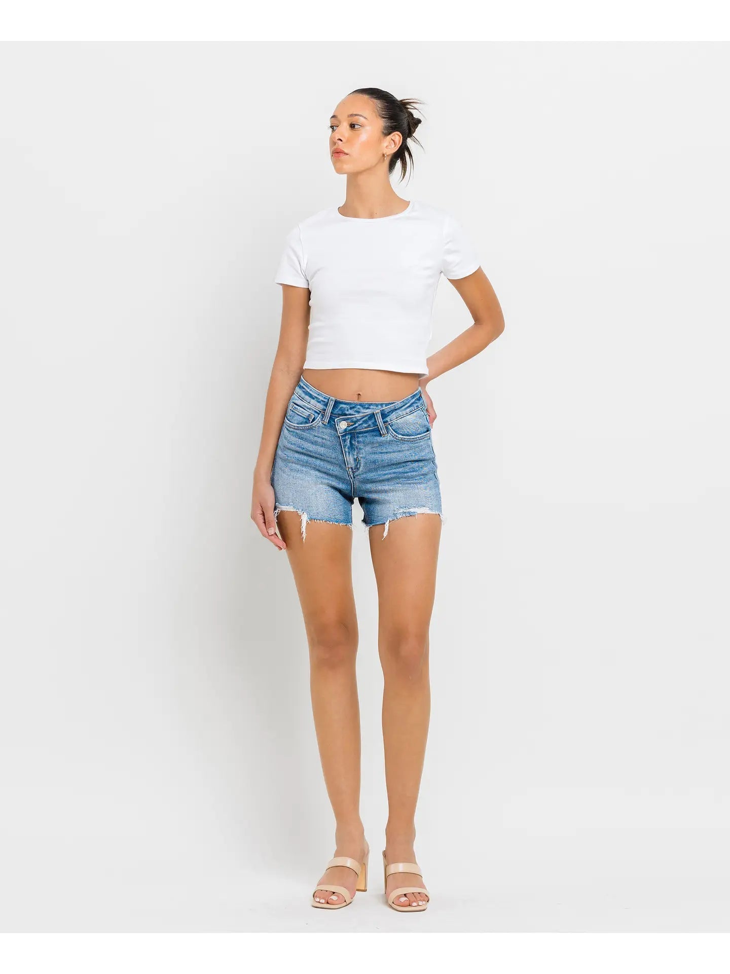Vervet High Rise Criss Cross Shorts - Deadwood South Boutique & Company LLC