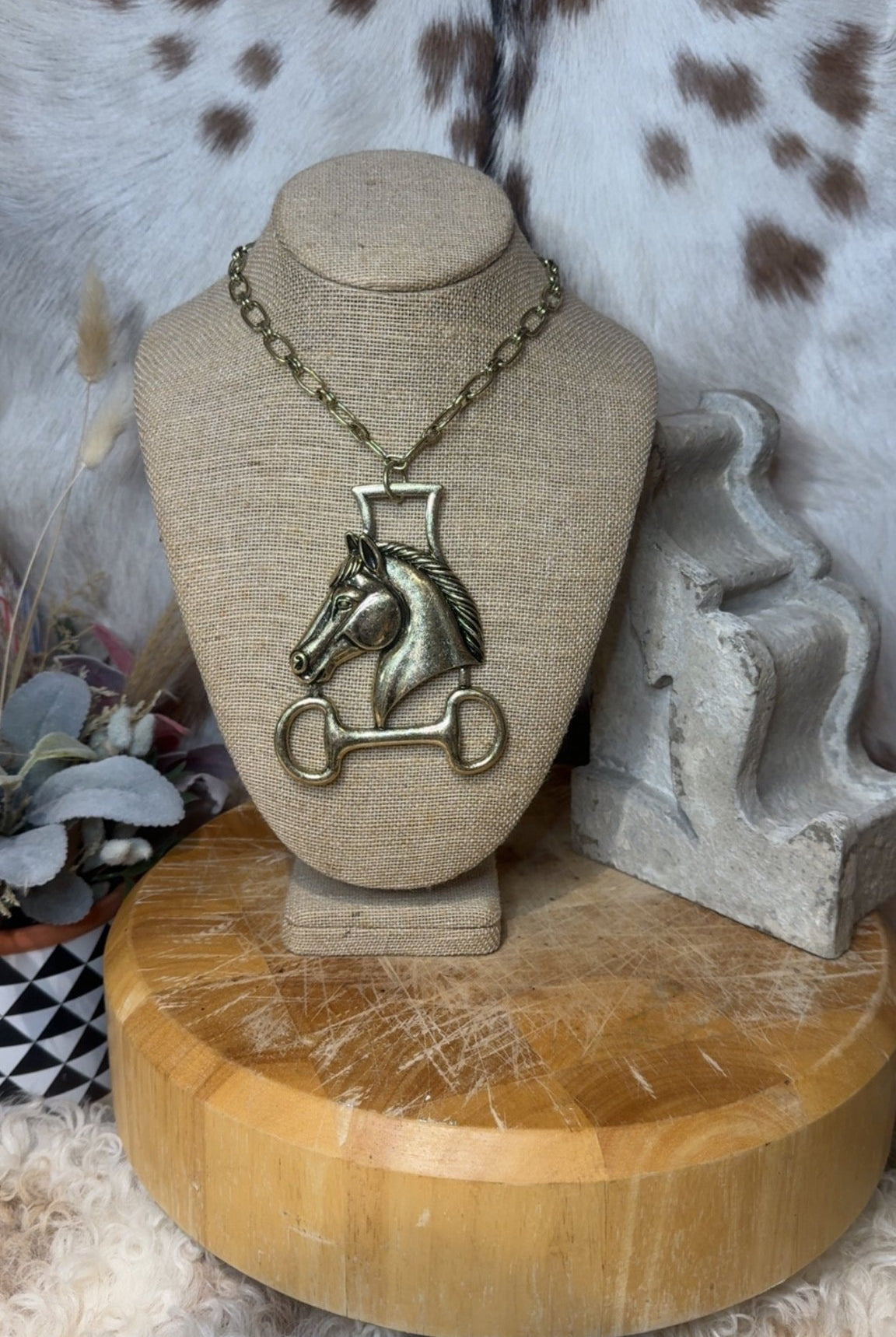 Vintage Horse Necklace - Deadwood South Boutique & Company LLC
