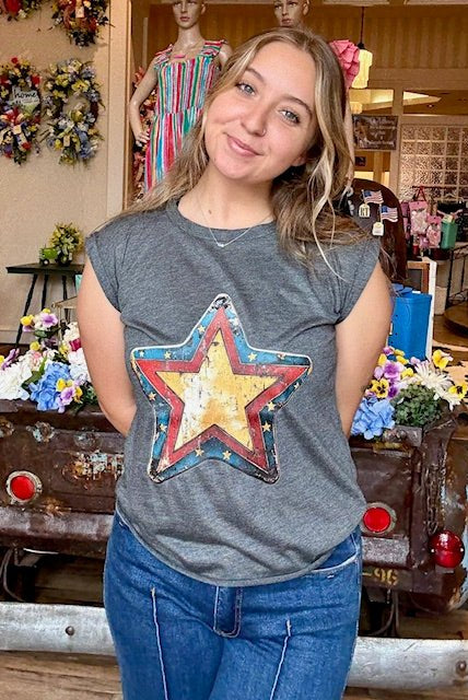 Vintage Star Graphic Tank - Deadwood South Boutique & Company LLC