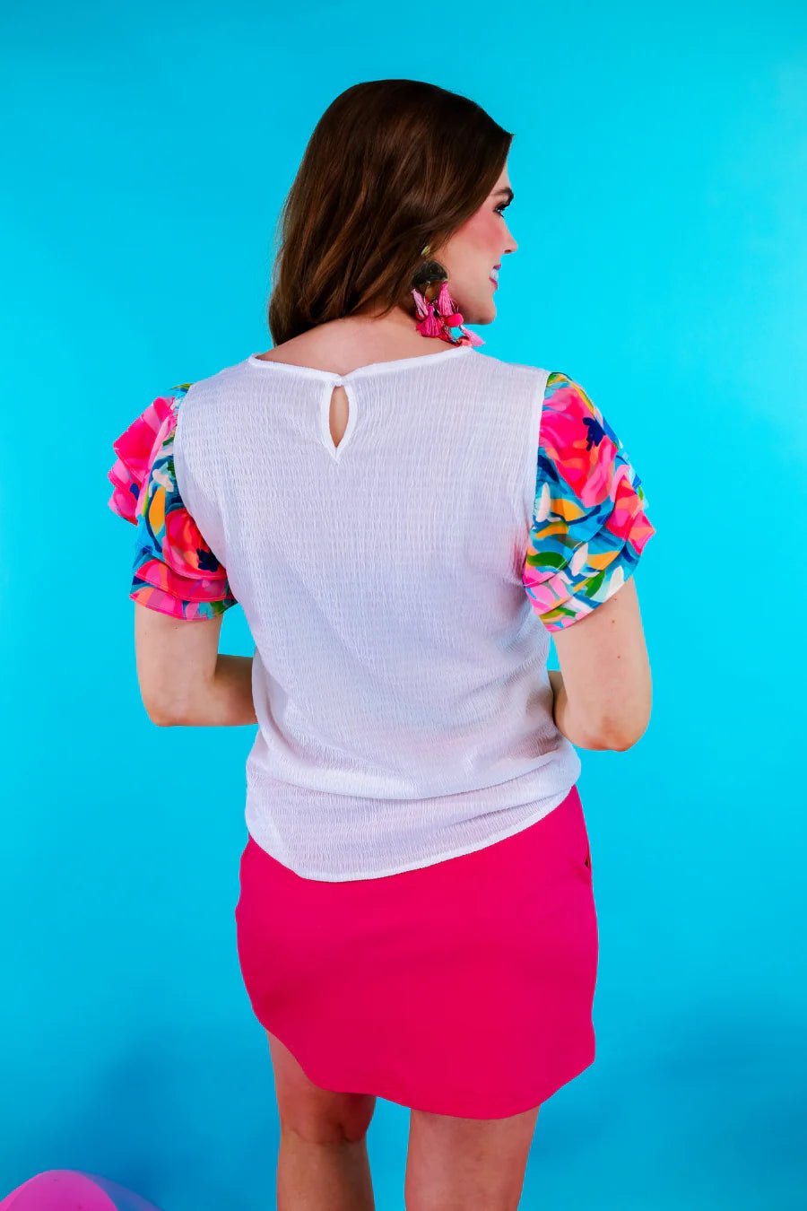 Wander The Town Flutter Sleeve Top - Deadwood South Boutique & Company LLC