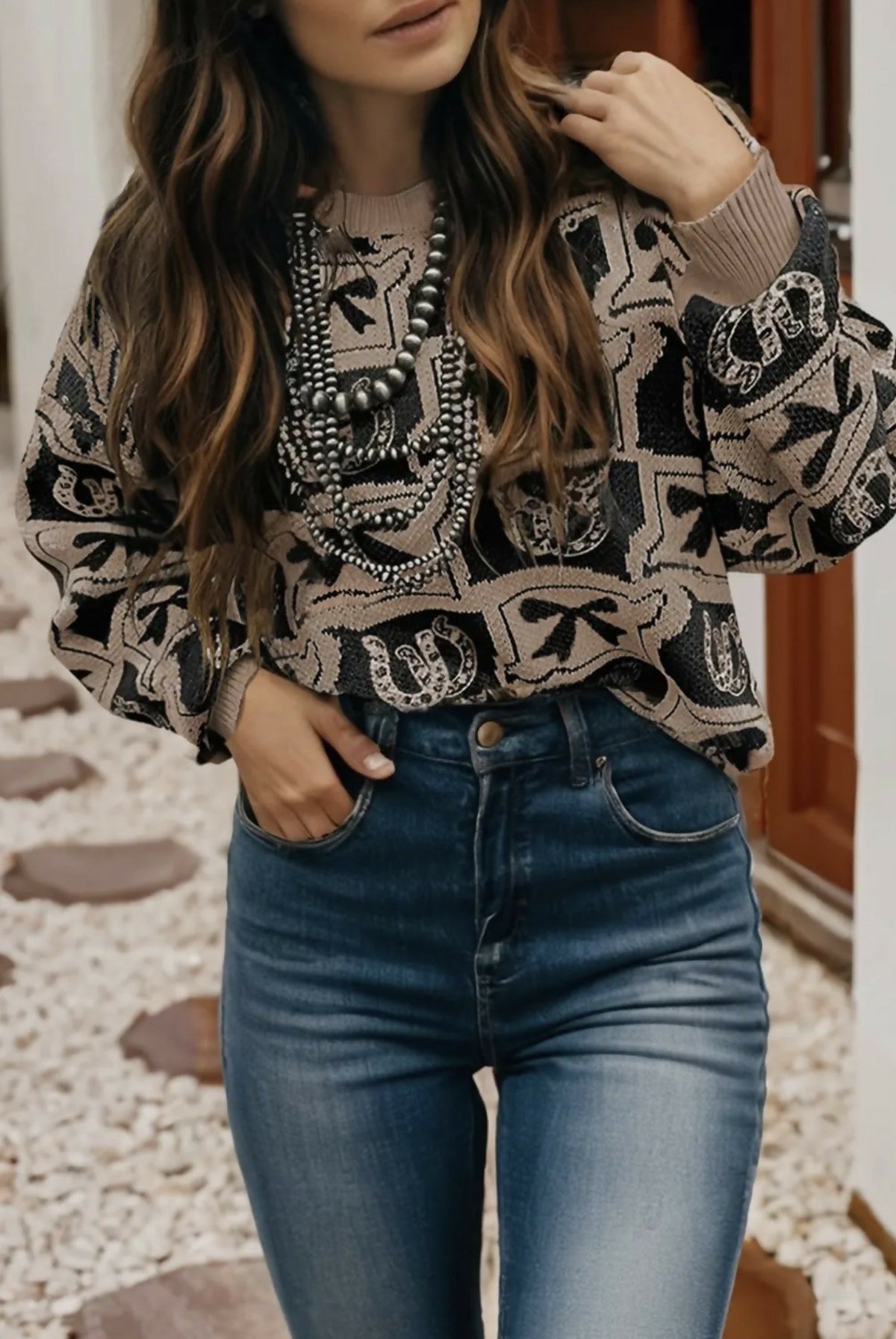 Western Fashion Sweater - Deadwood South Boutique & Company LLC