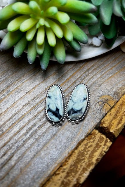 Whittner White Buffalo Sterling Silver Earrings - Deadwood South Boutique & Company LLC