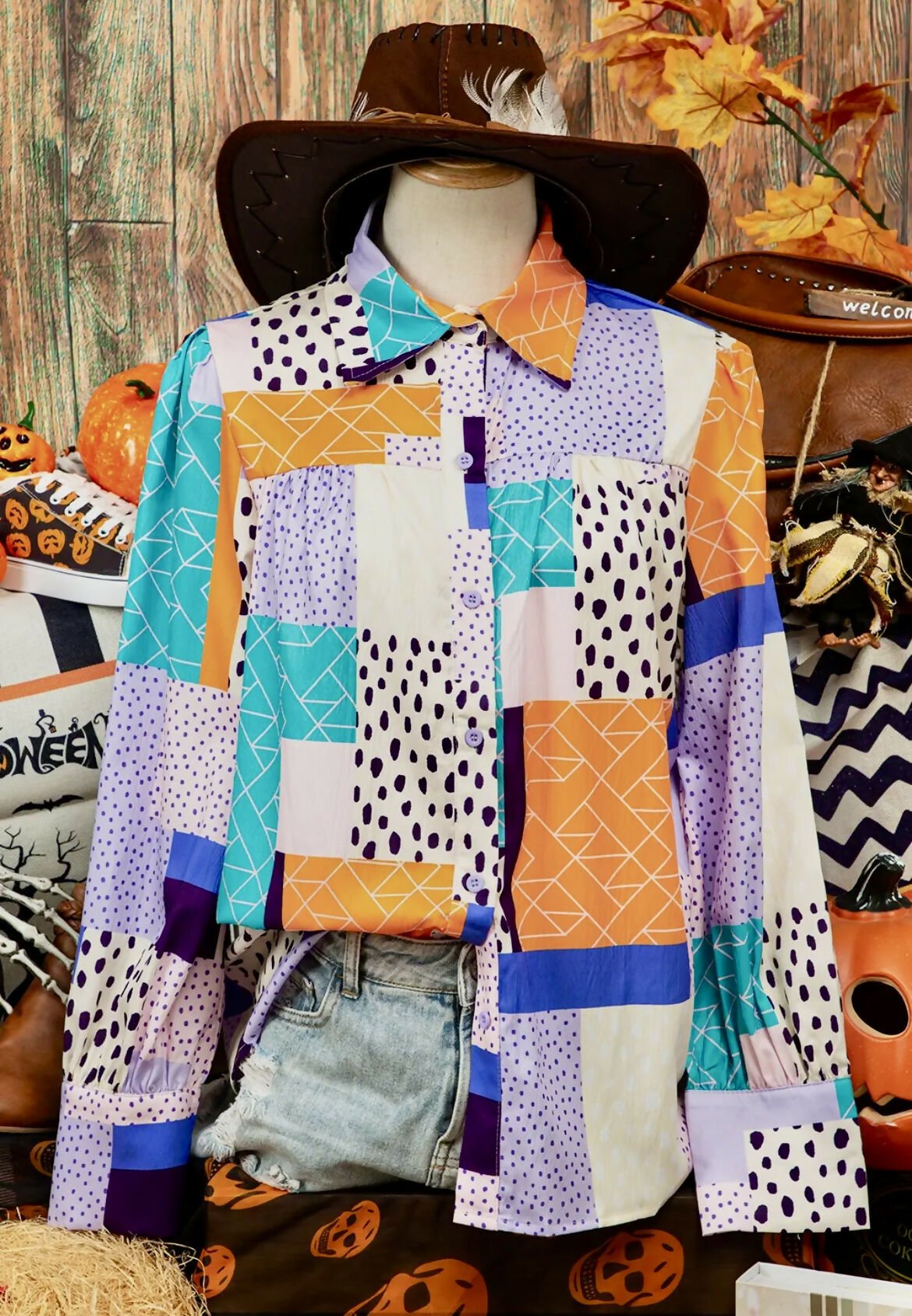 Wild Life Button Front Top - Deadwood South Boutique & Company LLC