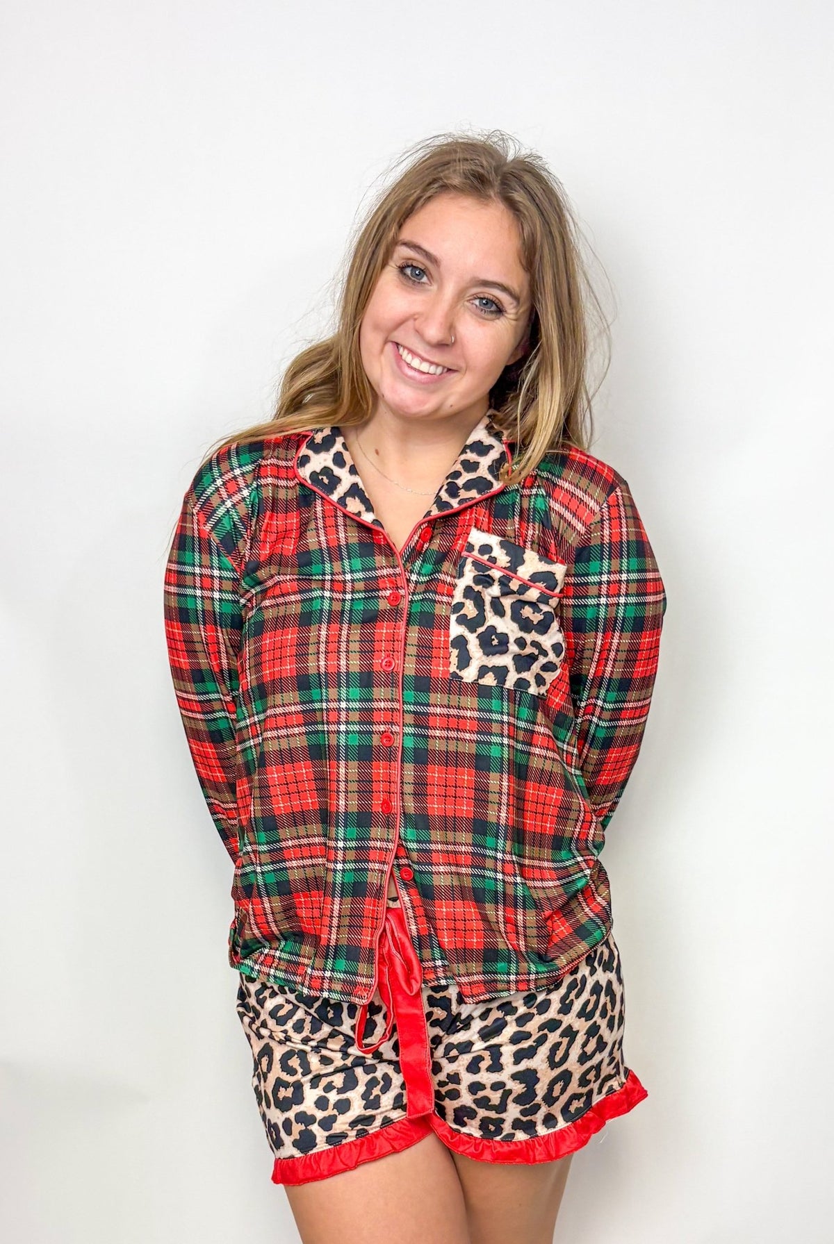 Wrapped In Safari Chic Plaid PJ'S - Deadwood South Boutique & Company LLC