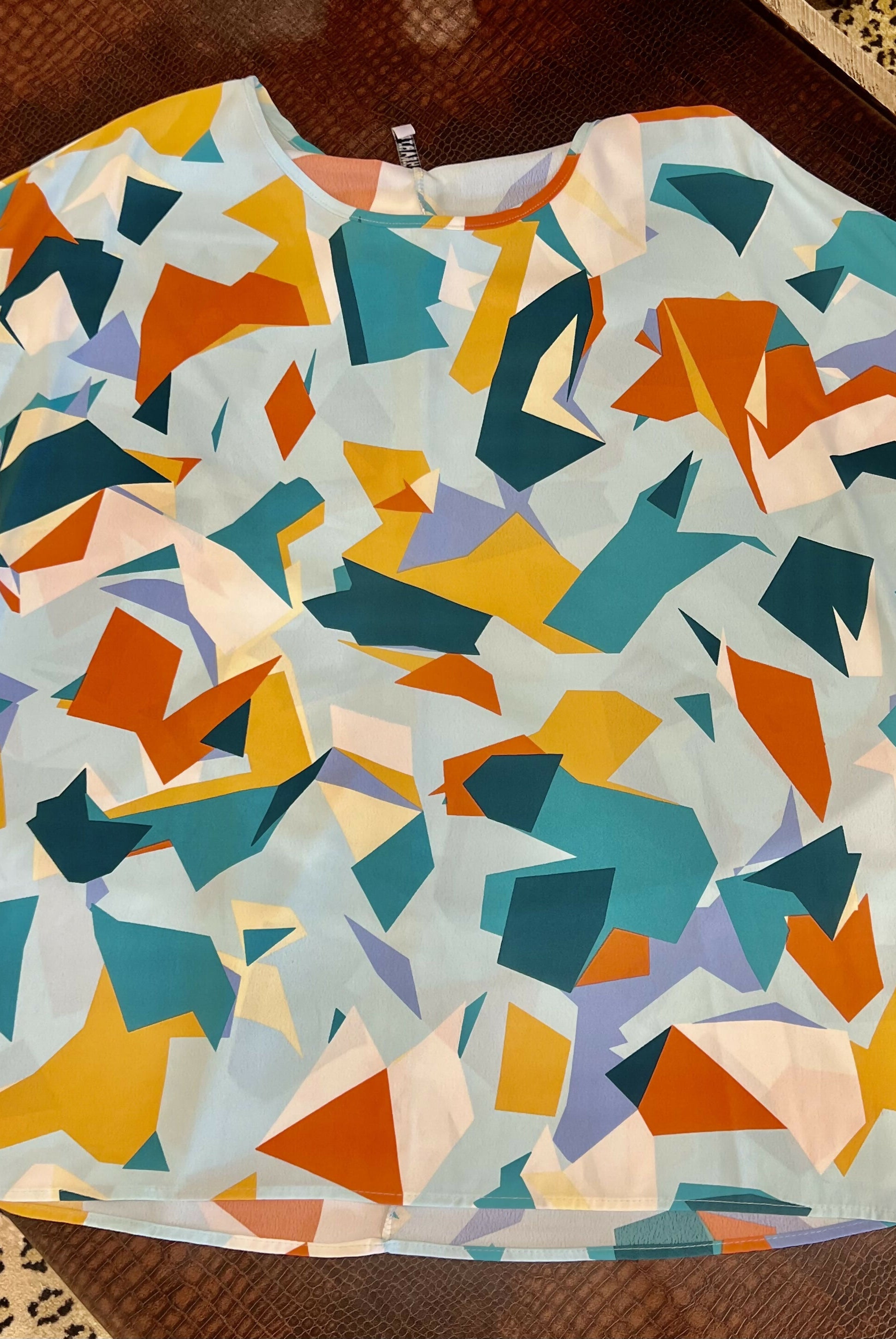 Ember Geometric Blouse-Tops & Tees-Vintage Cowgirl-Deadwood South Boutique, Women's Fashion Boutique in Henderson, TX