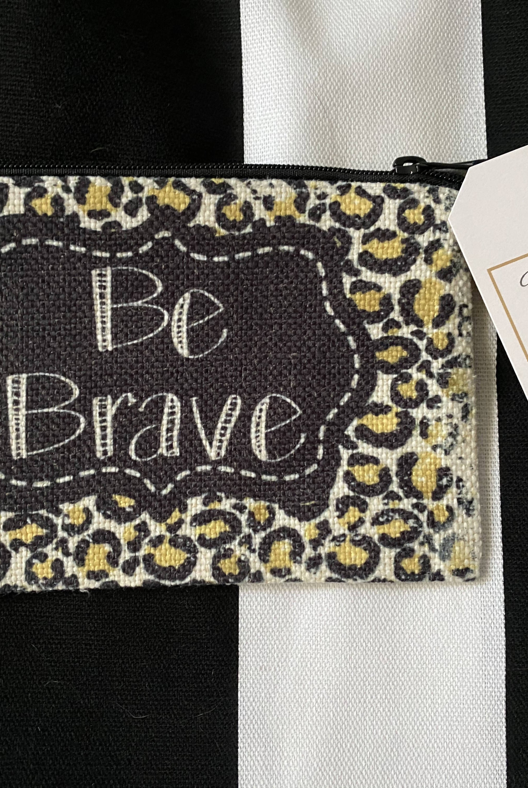 Be Brave Small Makeup Bag-Makeup Bag-Faithful Glow-Deadwood South Boutique, Women's Fashion Boutique in Henderson, TX