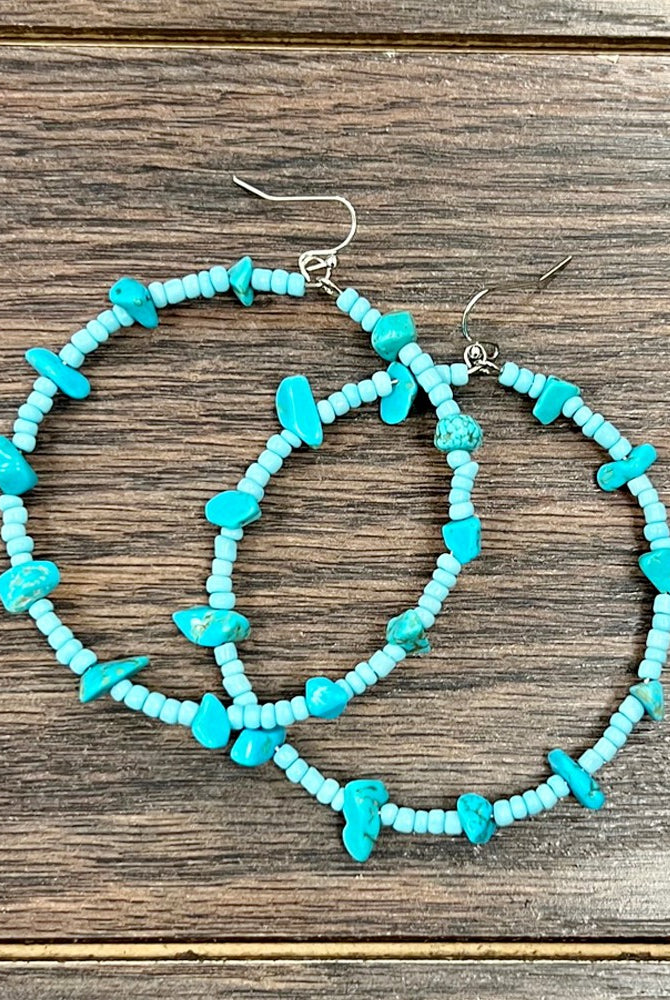 The Amy Turquoise Earrings-Earrings-Deadwood South Boutique & Company-Deadwood South Boutique, Women's Fashion Boutique in Henderson, TX