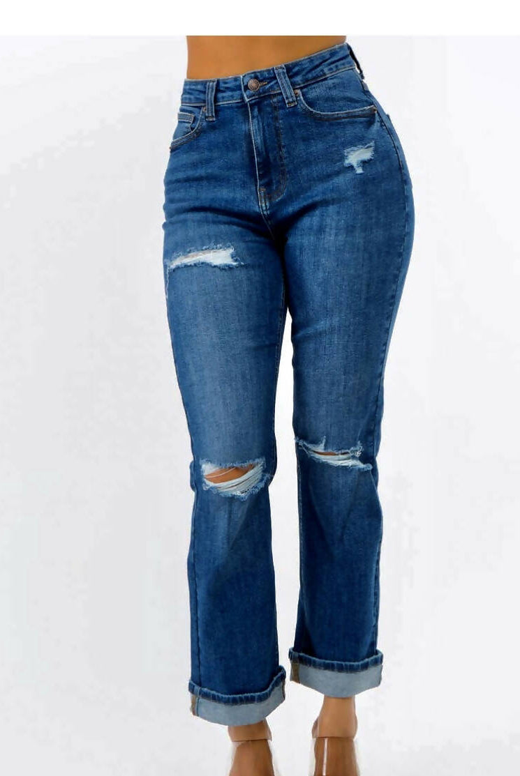 Lark Plus Size Boyfriend Jeans-Jeans-Vintage Cowgirl-Deadwood South Boutique, Women's Fashion Boutique in Henderson, TX