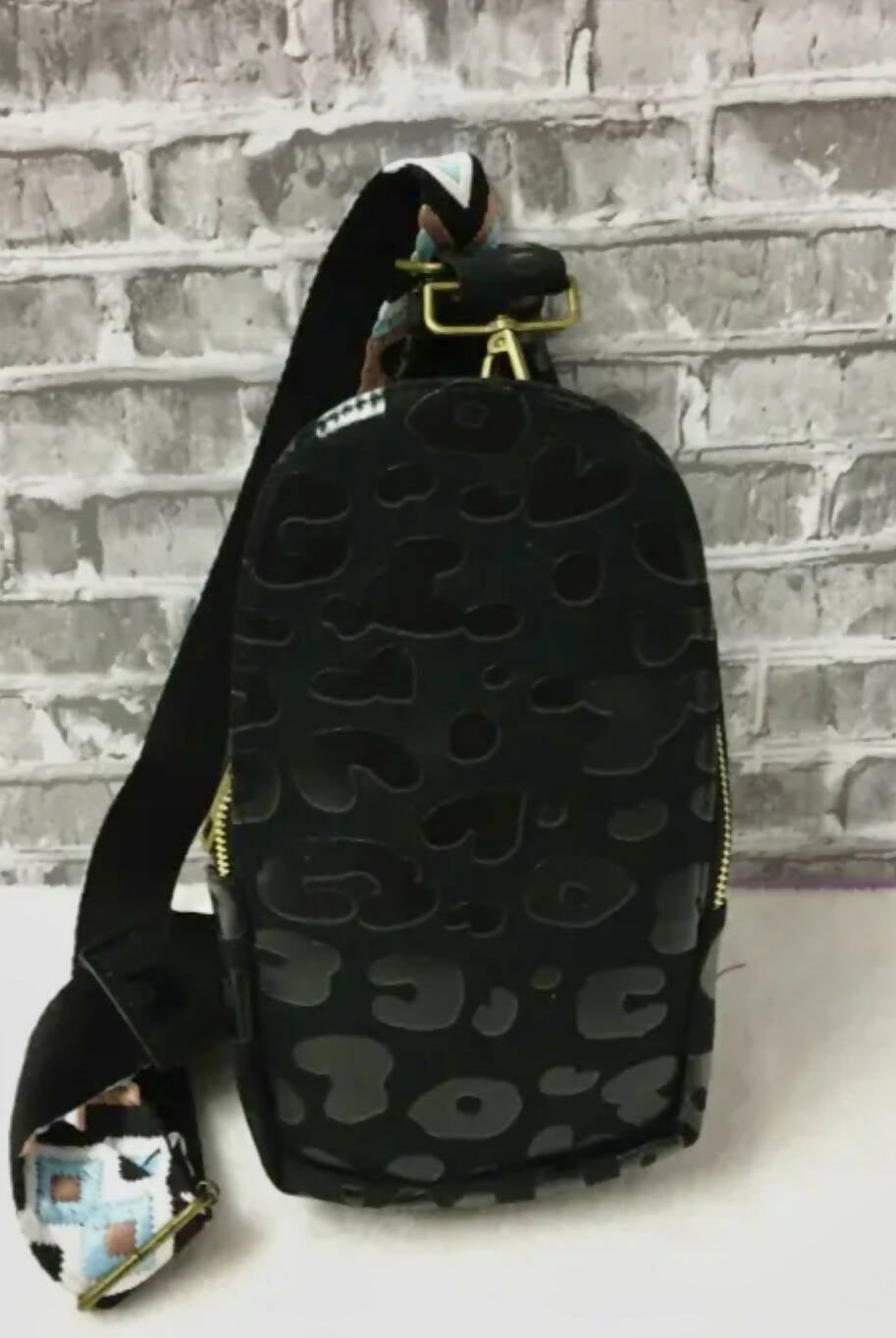 Black Leopard Sling Bag-Accessories-Vintage Cowgirl-Deadwood South Boutique, Women's Fashion Boutique in Henderson, TX