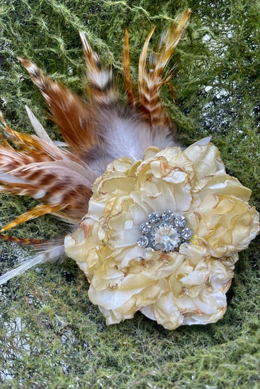 Gold Dust Silk Rayon Vintage Hat Pin-Hat Pins-Deadwood South Boutique & Company-Deadwood South Boutique, Women's Fashion Boutique in Henderson, TX