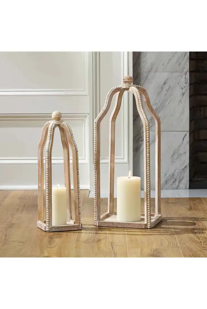 Mud Pie Tall Beaded Lantern Set-Home Decor & Gifts-Deadwood South Boutique & Company-Deadwood South Boutique, Women's Fashion Boutique in Henderson, TX