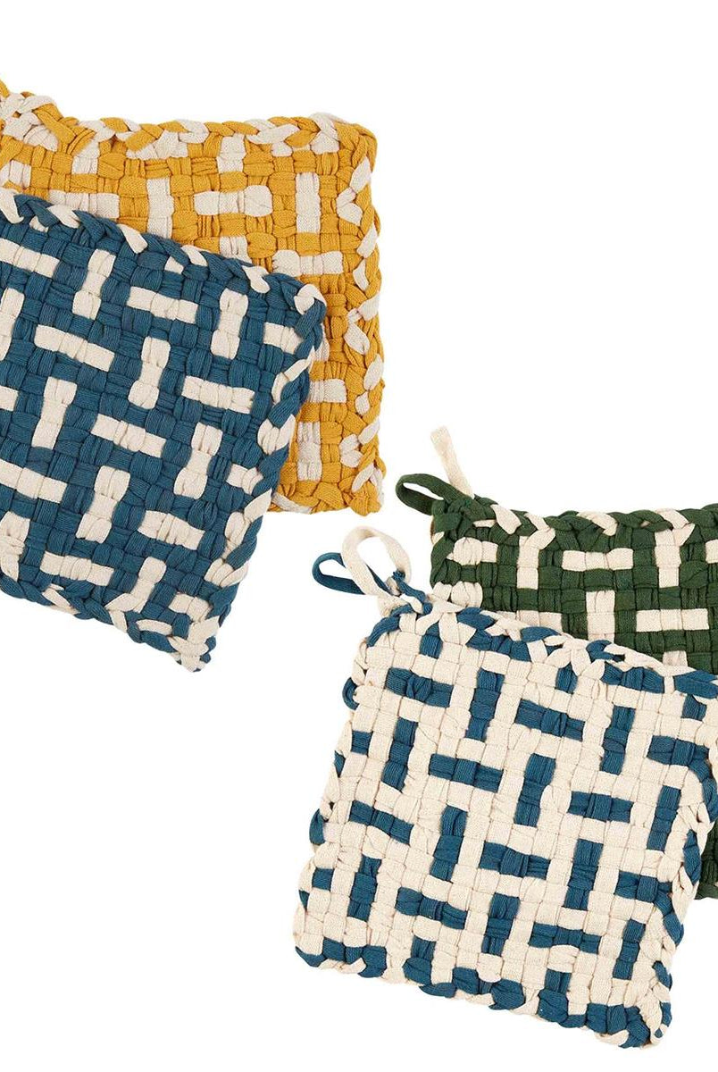 Mud Pie Woven Pot Holder Sets-Home Decor & Gifts-Deadwood South Boutique & Company-Deadwood South Boutique, Women's Fashion Boutique in Henderson, TX