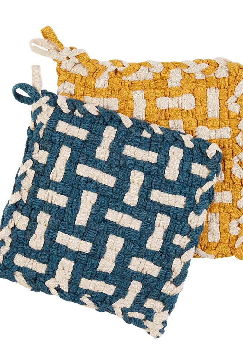 Mud Pie Woven Pot Holder Sets-Home Decor & Gifts-Deadwood South Boutique & Company-Deadwood South Boutique, Women's Fashion Boutique in Henderson, TX