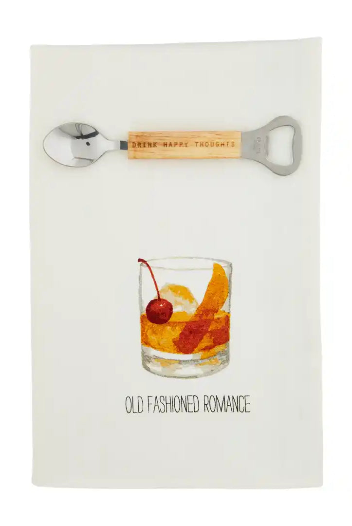 Mud Pie Old Fashioned Dish Towel-Home Decor & Gifts-Deadwood South Boutique & Company-Deadwood South Boutique, Women's Fashion Boutique in Henderson, TX