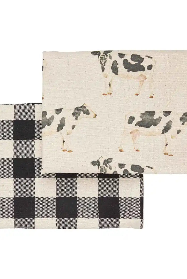Mud Pie Cow Farm Animal Towel Set-Home Decor & Gifts-Deadwood South Boutique & Company-Deadwood South Boutique, Women's Fashion Boutique in Henderson, TX