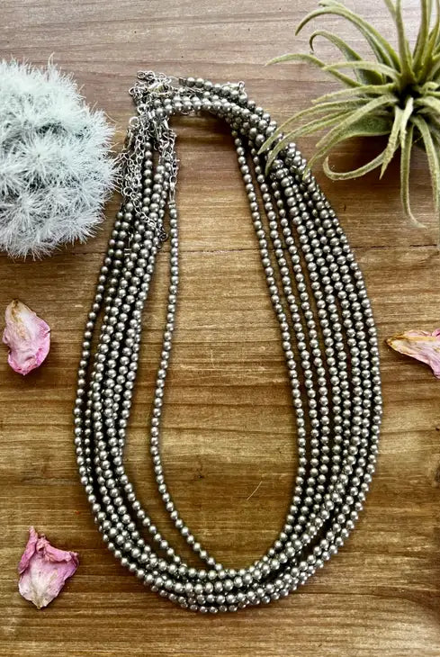 18 inch 4mm Fashion Navajo Pearl Necklace-Necklaces-Deadwood South Boutique & Company-Deadwood South Boutique, Women's Fashion Boutique in Henderson, TX