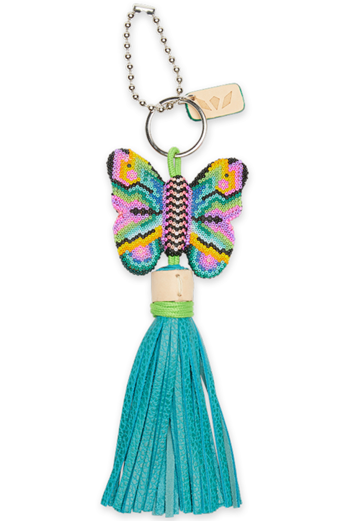 Consuela Aqua Butterfly Charm-Keychains-Consuela-Deadwood South Boutique, Women's Fashion Boutique in Henderson, TX