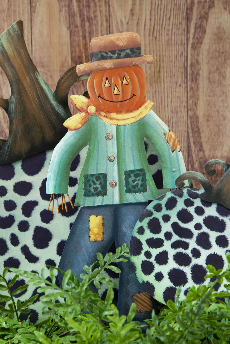 RTC Mint Leopard Scarecrow-Home Decor-Deadwood South Boutique & Company-Deadwood South Boutique, Women's Fashion Boutique in Henderson, TX