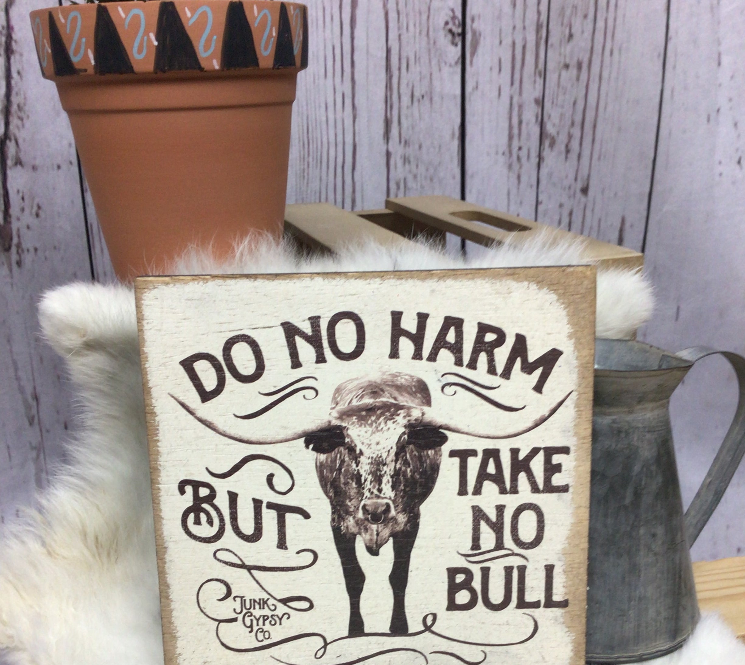 Do No Harm Take No Bull Sign-Home Decor & Gifts-Deadwood South Boutique & Company-Deadwood South Boutique, Women's Fashion Boutique in Henderson, TX