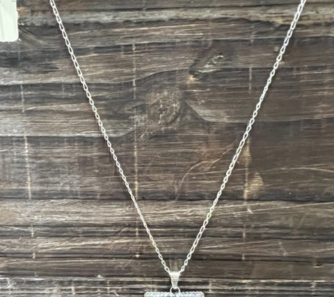 Sterling Silver Dried Flower Necklace-Necklaces-Deadwood South Boutique & Company-Deadwood South Boutique, Women's Fashion Boutique in Henderson, TX
