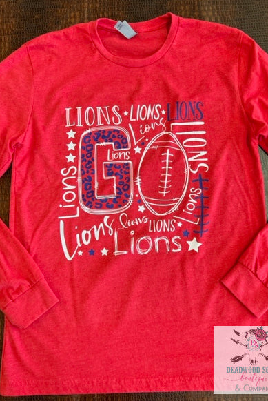 Go Lions Longsleeve Graphic Tee-Graphic Tees-Deadwood South Boutique & Company-Deadwood South Boutique, Women's Fashion Boutique in Henderson, TX