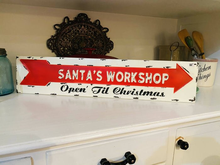 Santa’s Workshop Sign-Home decor-The Sassy Front Porch-Deadwood South Boutique, Women's Fashion Boutique in Henderson, TX
