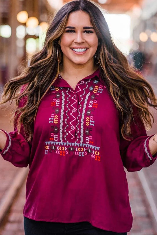 The Lindsey Top-Long Sleeves-Deadwood South Boutique & Company-Deadwood South Boutique, Women's Fashion Boutique in Henderson, TX