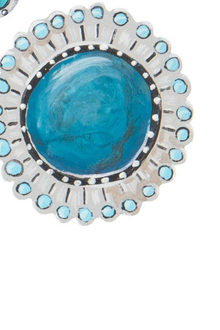 RTC Turquoise Flower Magnets-Home Decor & Gifts-Deadwood South Boutique & Company-Deadwood South Boutique, Women's Fashion Boutique in Henderson, TX