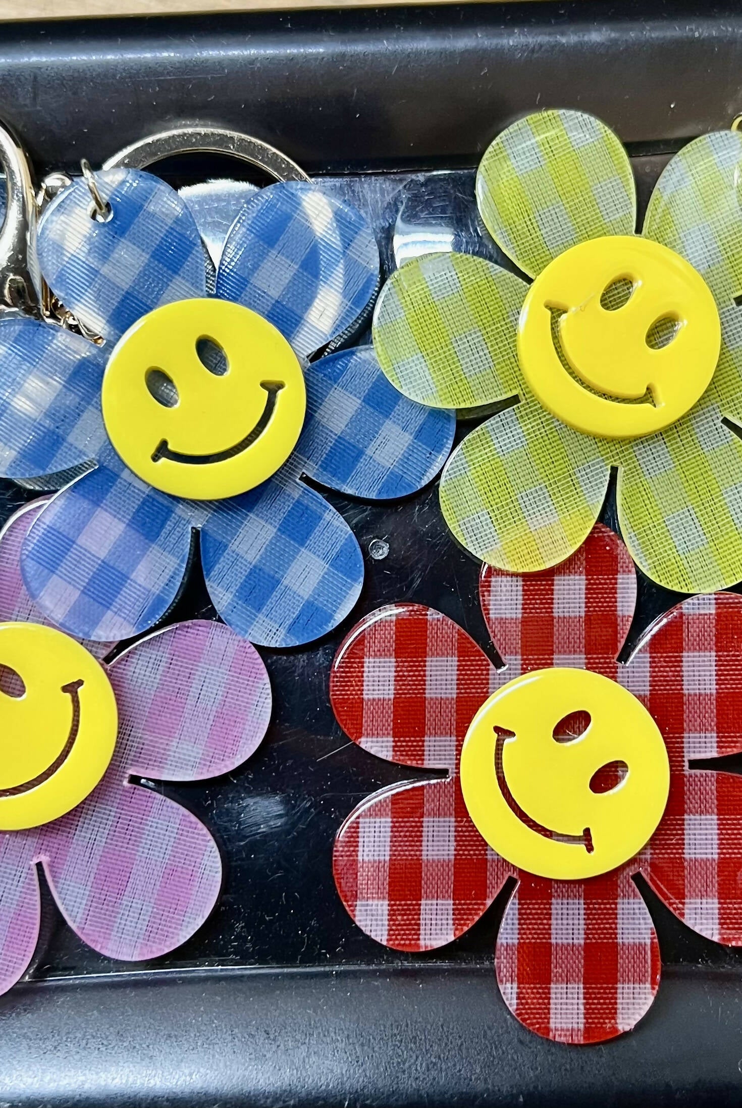 Smiley Face Keychains-Keychains-Vintage Cowgirl-Deadwood South Boutique, Women's Fashion Boutique in Henderson, TX