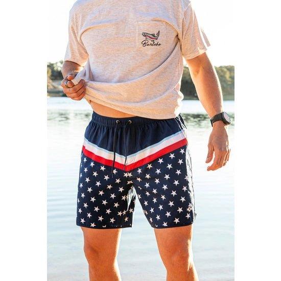 Burlebo Men's America Swim Trunks - Deadwood South Boutique & Company LLC