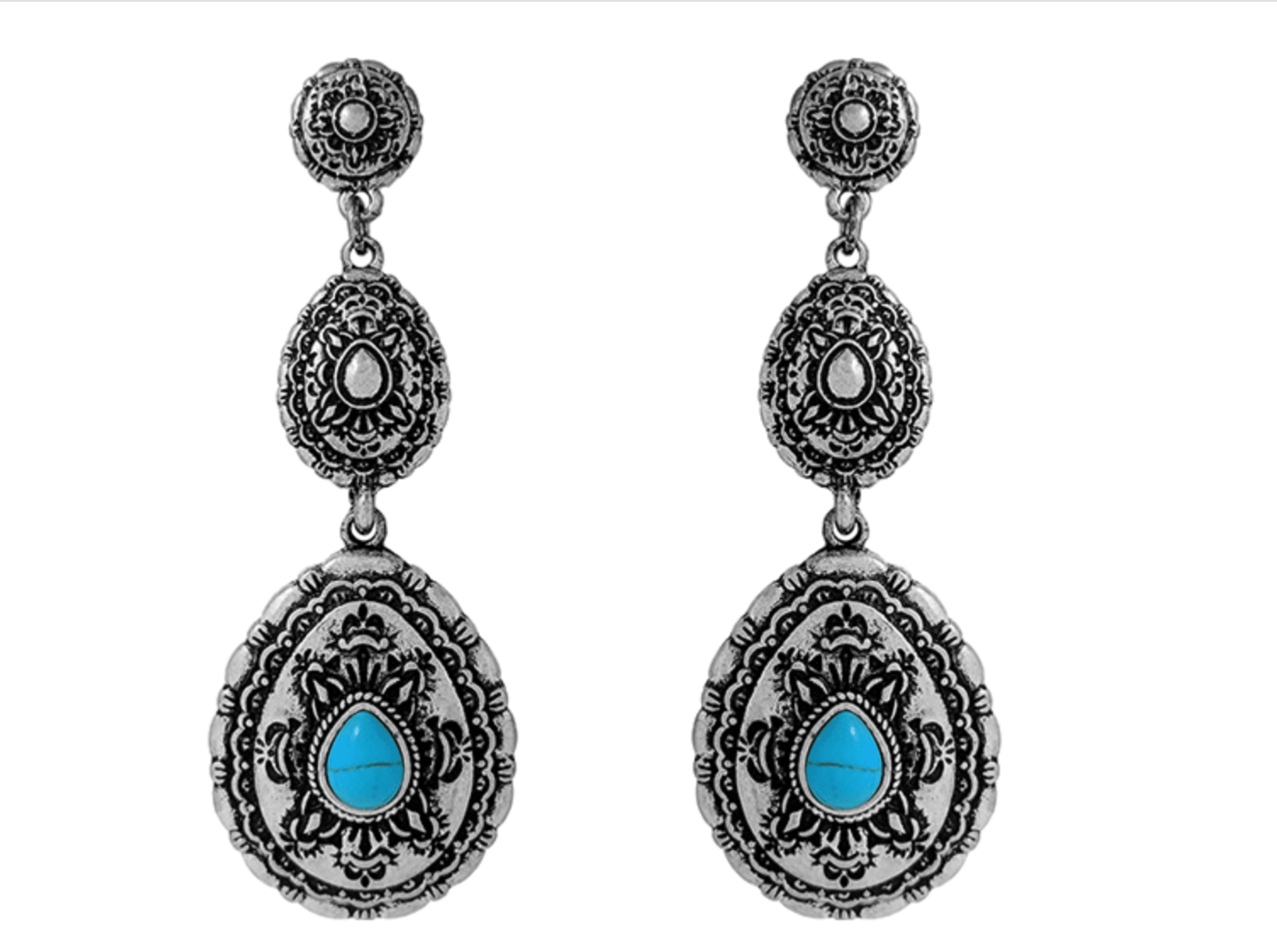 Dangle Concho Earrings - Deadwood South Boutique & Company LLC