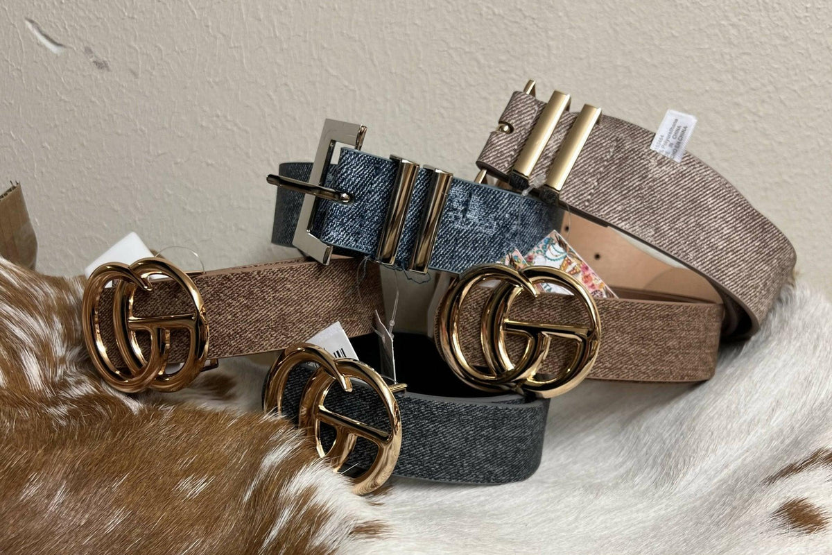 Denim Belts - Deadwood South Boutique & Company LLC