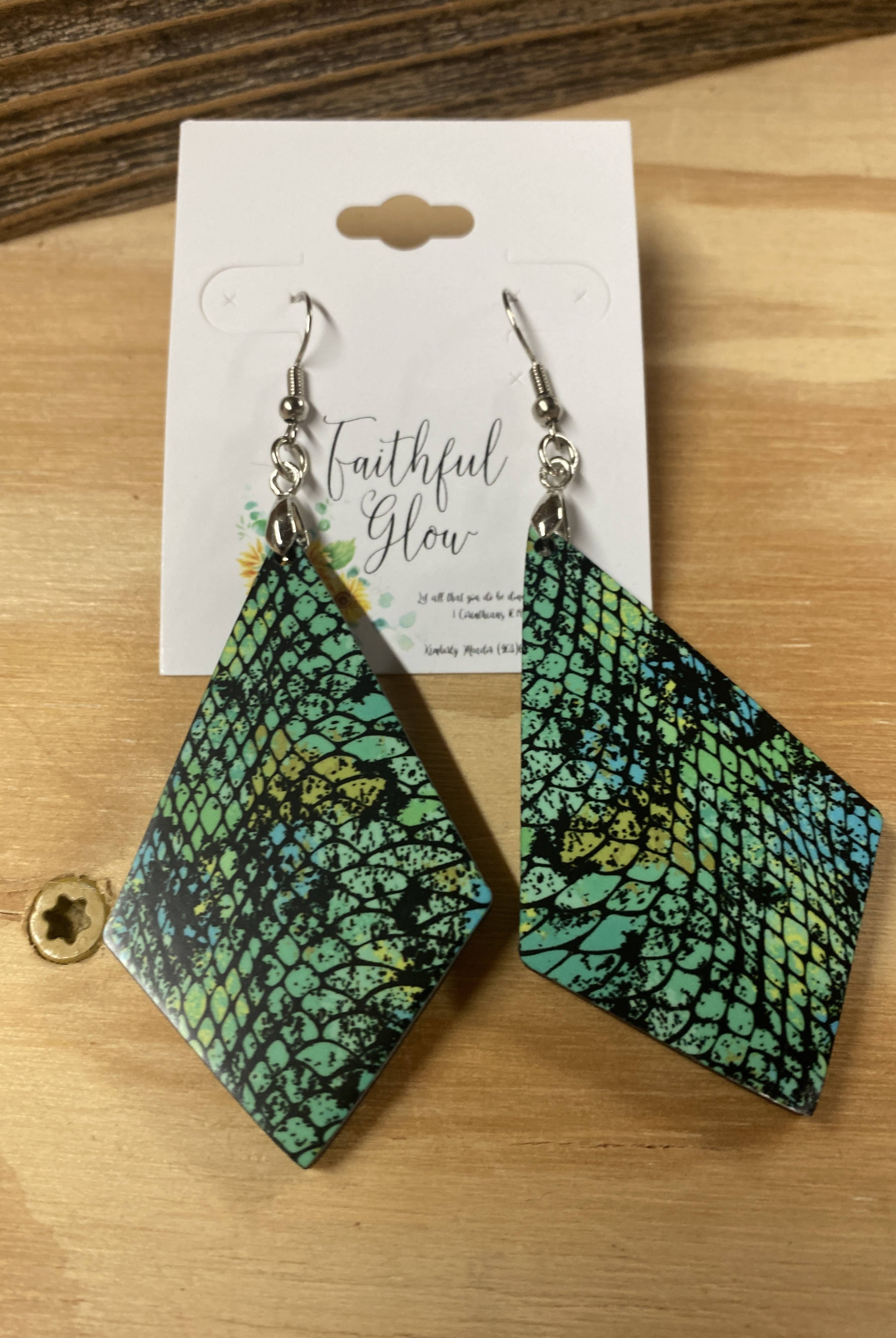 Sublimated Diamond Earrings-Earrings-Faithful Glow-Deadwood South Boutique, Women's Fashion Boutique in Henderson, TX