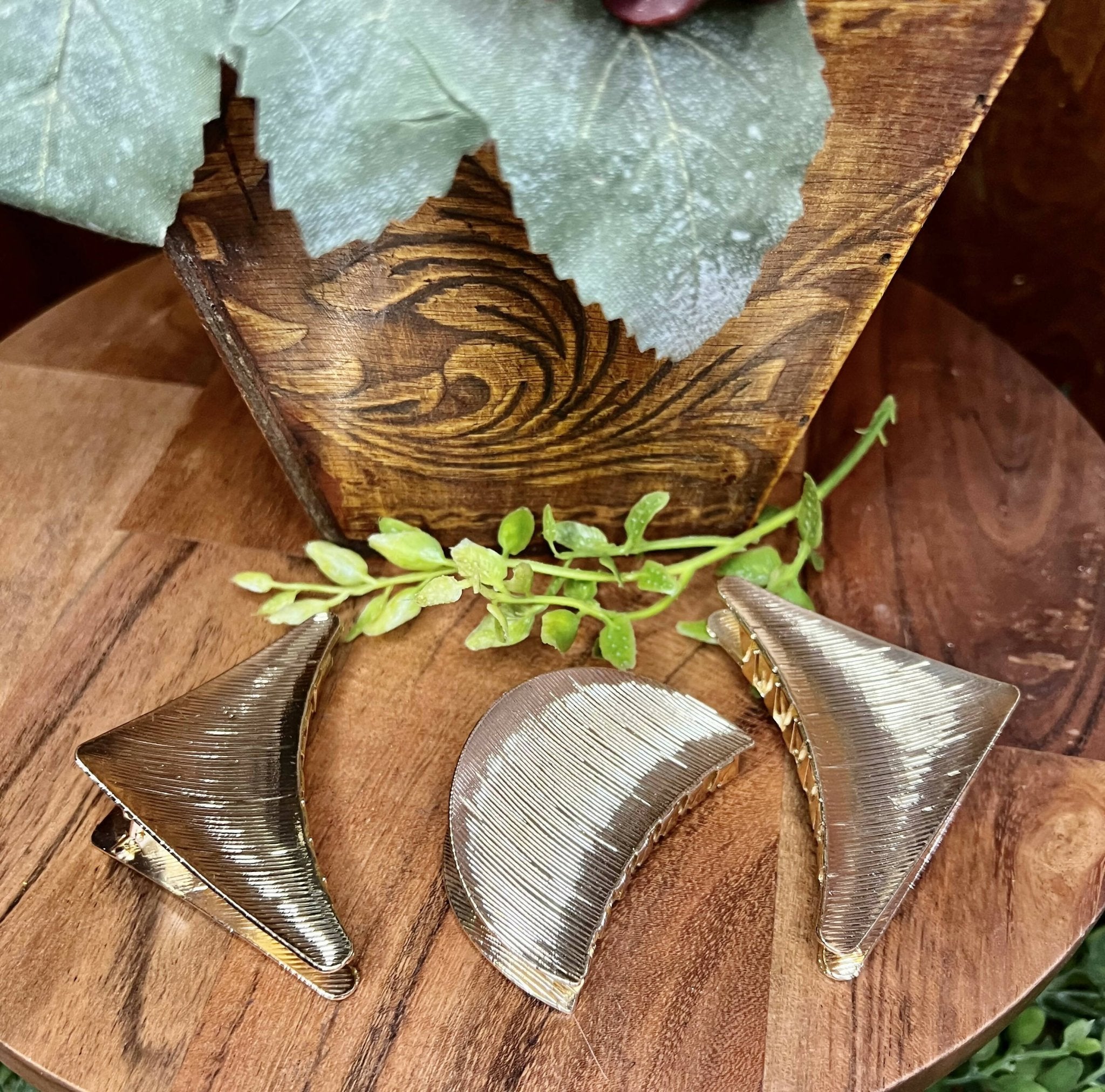 Gold Hair Clips - Deadwood South Boutique & Company LLC