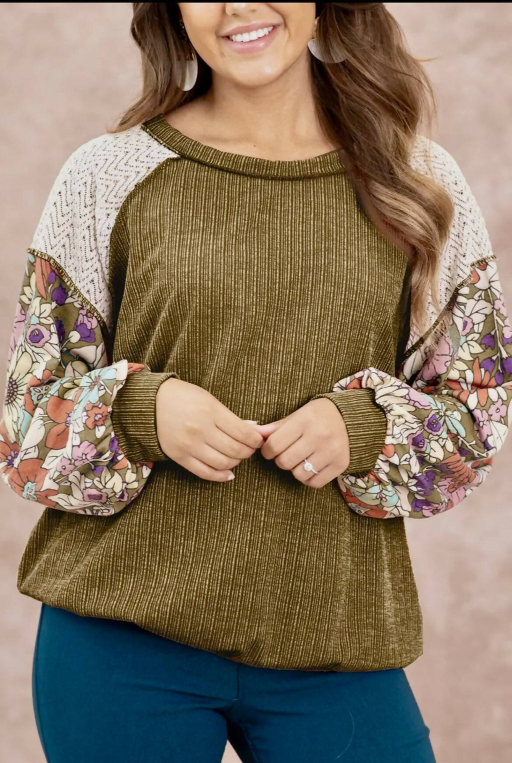 Floral Textured Blouse – Deadwood South Boutique & Company