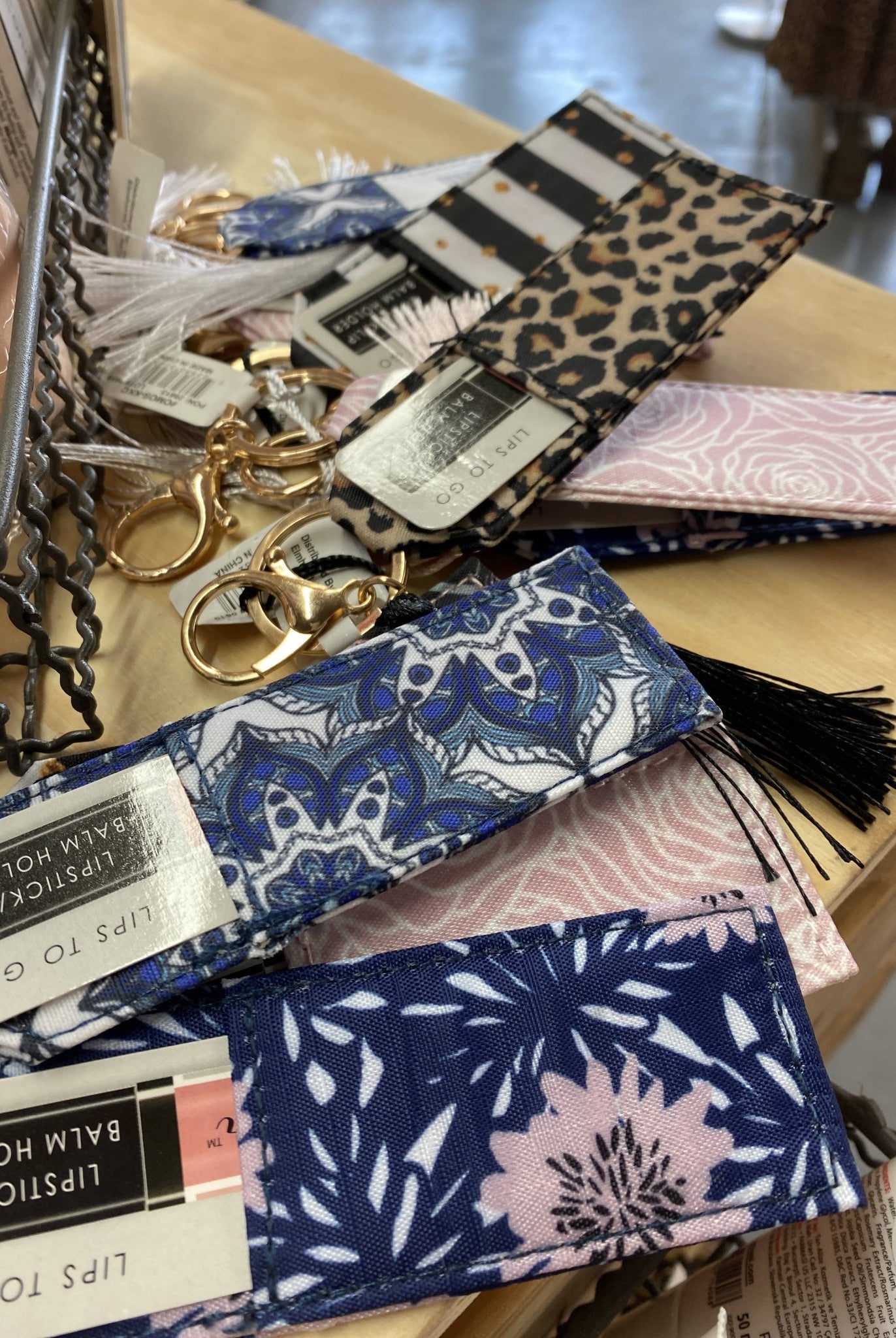 Lipstick/Lip Balm Holder Keychain W/Tassel - Deadwood South Boutique & Company LLC