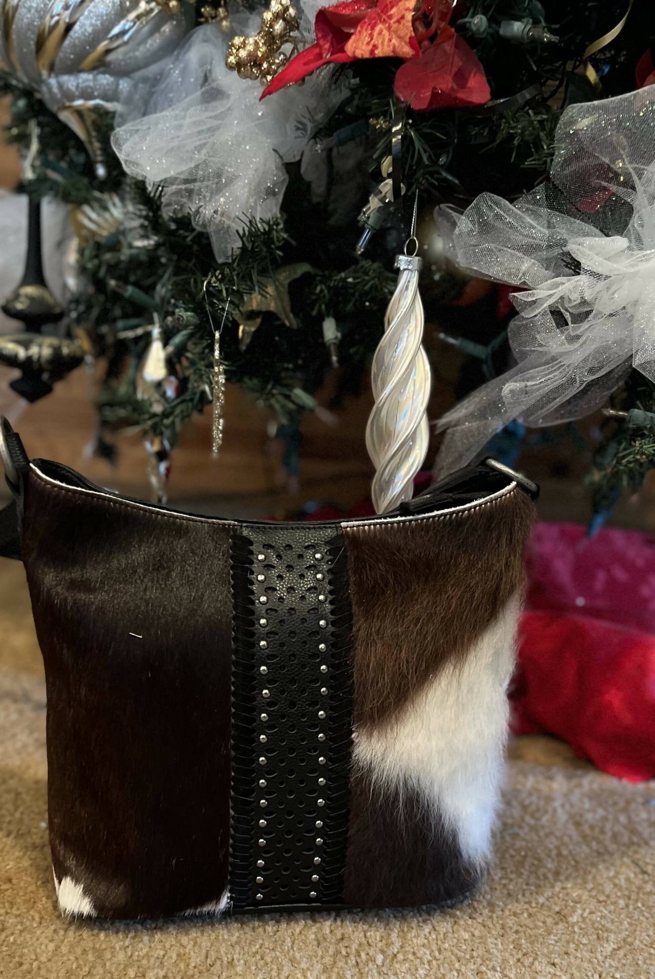 Mandy Hide on Hair Leather Bag - Deadwood South Boutique & Company LLC