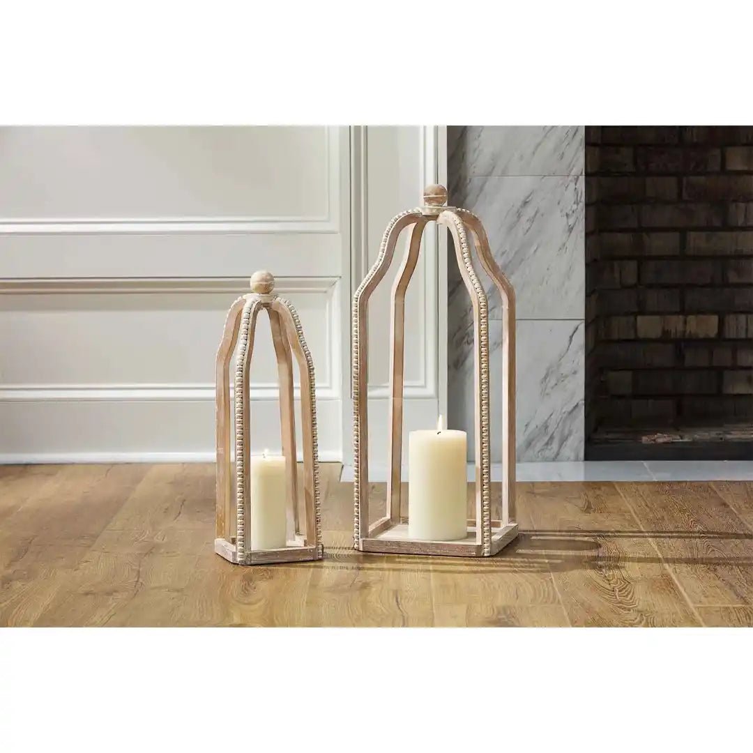 Mud Pie Tall Beaded Lantern Set - Deadwood South Boutique & Company LLC