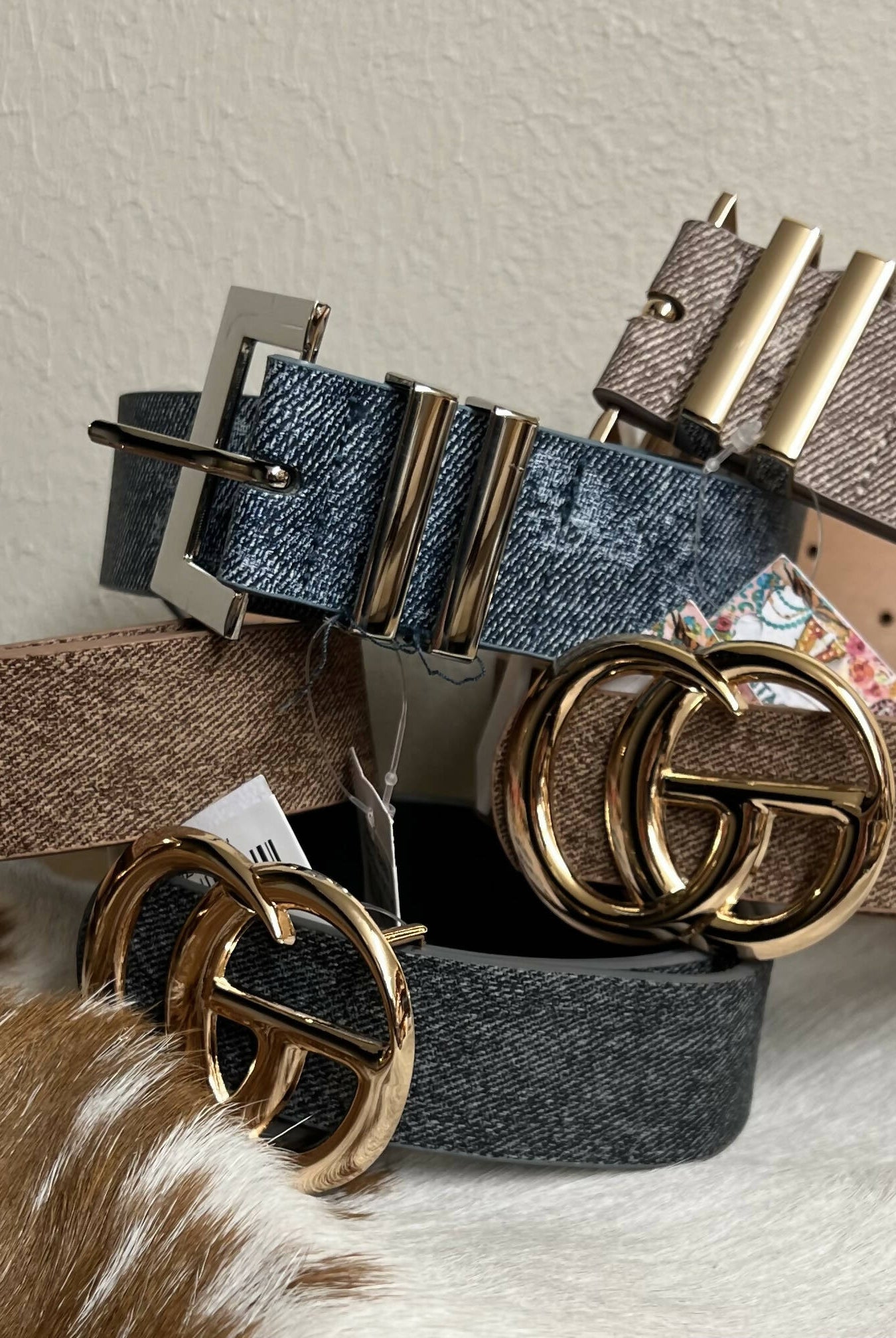 Denim Belts-Belts-Vintage Cowgirl-Deadwood South Boutique, Women's Fashion Boutique in Henderson, TX