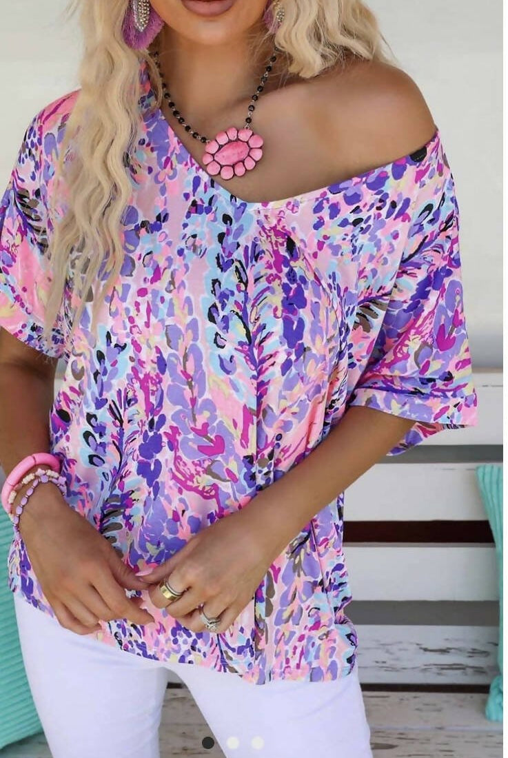 Painted Garden Blouse - Deadwood South Boutique & Company LLC