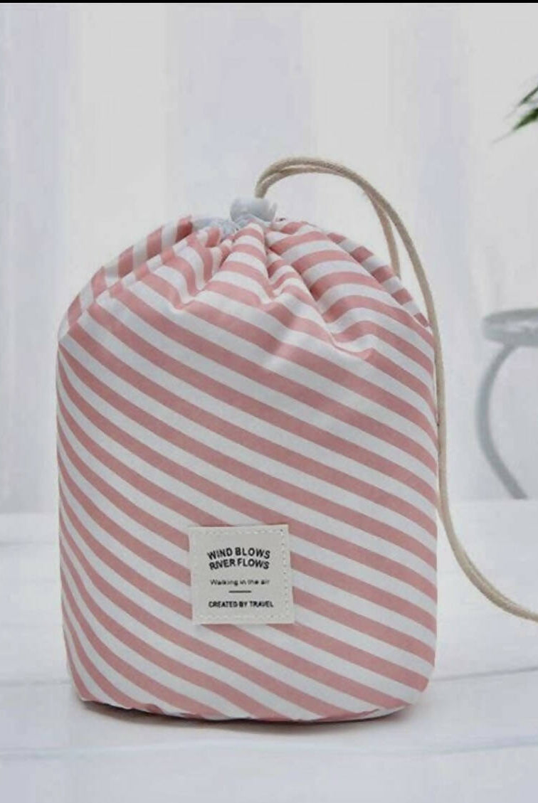 Pink Stripe Cosmetic Bag - Deadwood South Boutique & Company LLC