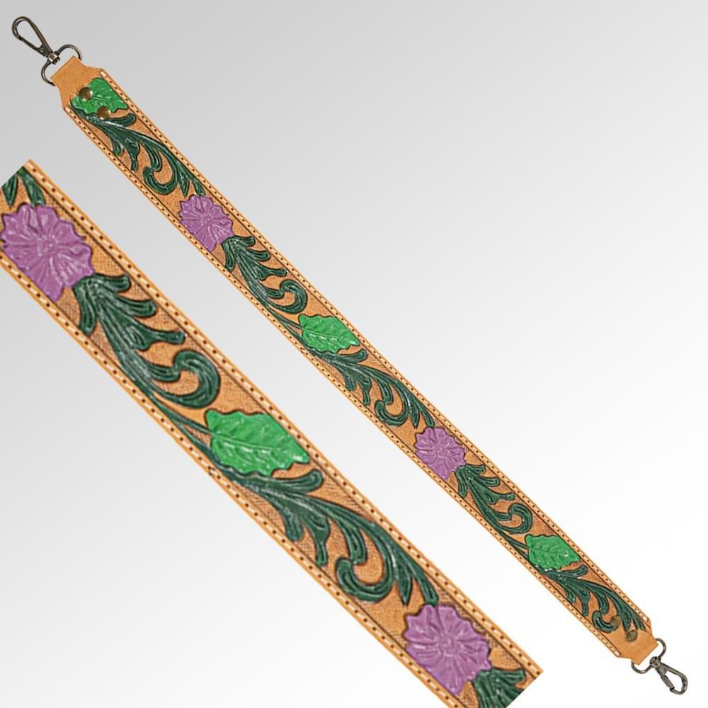 Purple Floral Purse Strap - Deadwood South Boutique & Company LLC